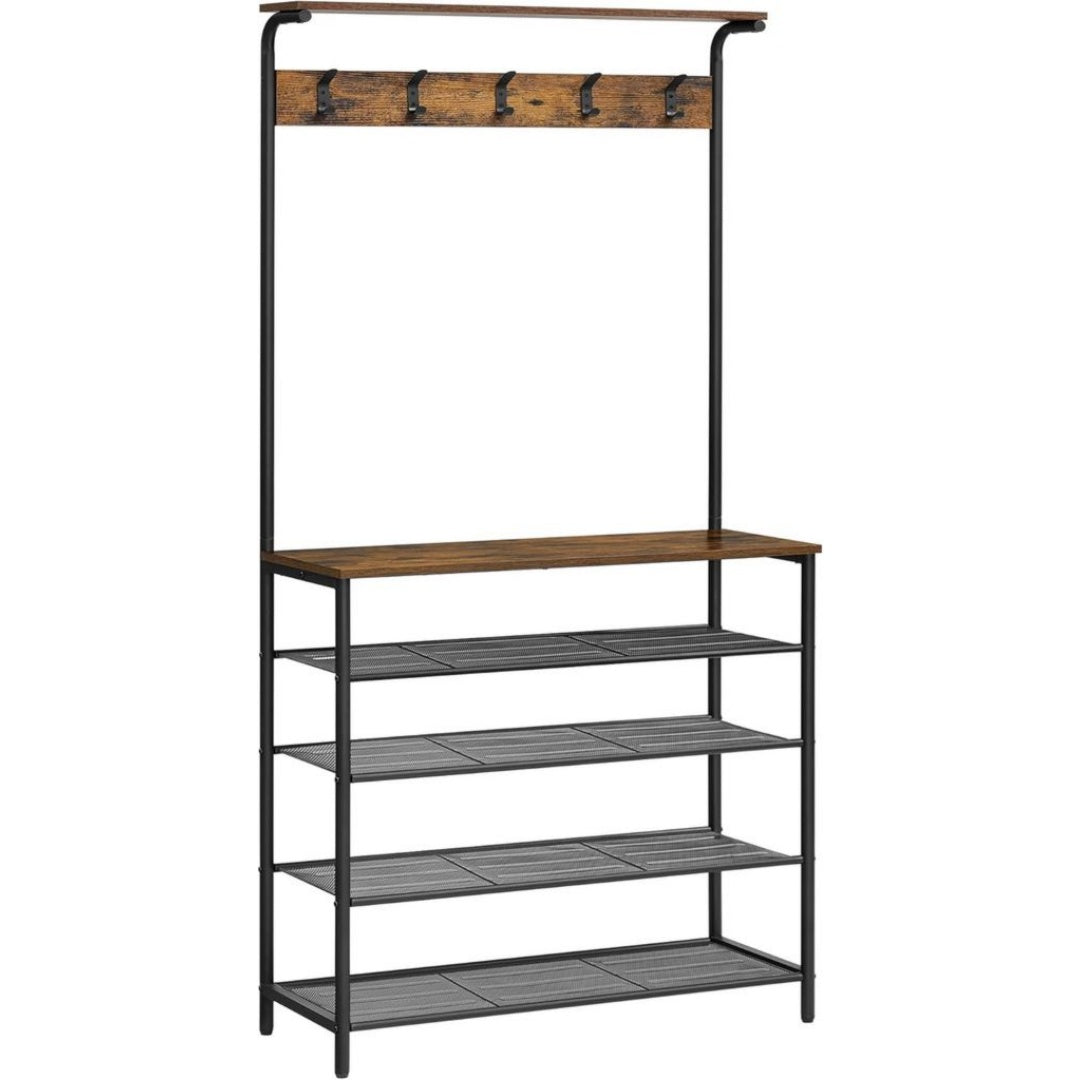 Rangement tout-en-un – Bibliotheque Noir en Panneau de Particules